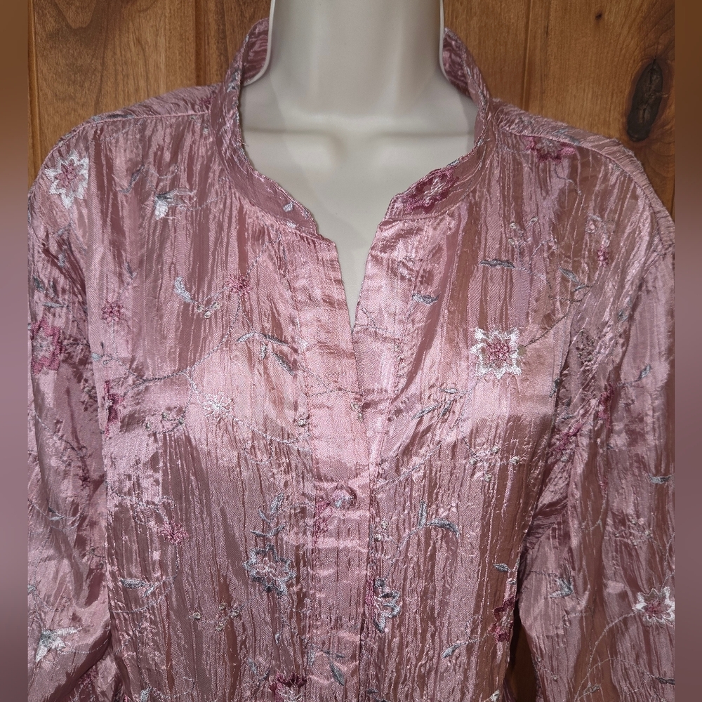 Antilia Femme Pink Floral Embroidered Blouse‎ - Picture 2 of 9